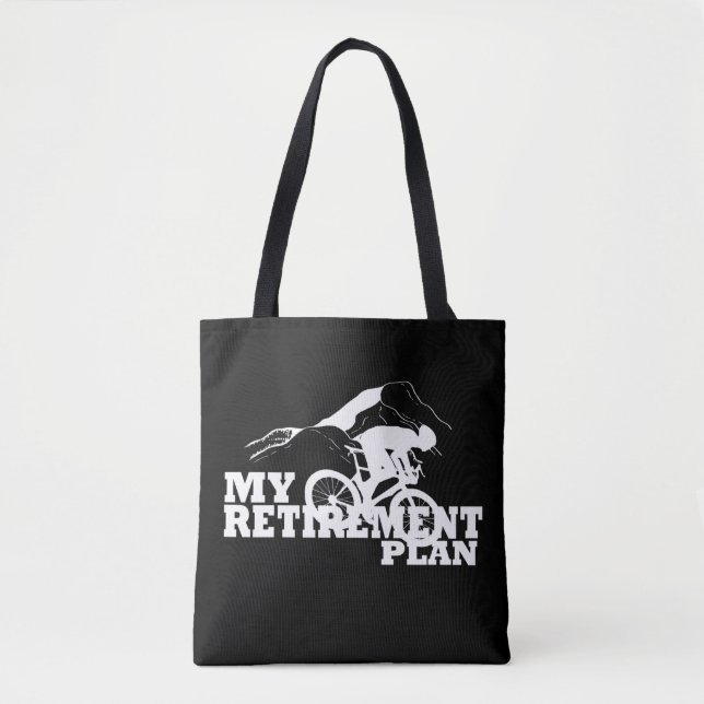 Bolso De Tela el ciclismo es mi plan de retiro (Anverso)