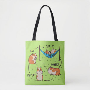 Bolso De Tela El ciclo de vida de un cuy