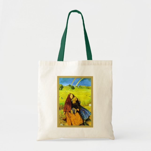 Bolso De Tela El ~ ciego John Everett Millais del chica (Frente)