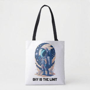 Bolso De Tela El cielo es el límite con astronauta
