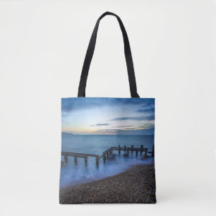 Bolso De Tela El cielo estrepitoso sobre la costa y las aguas de