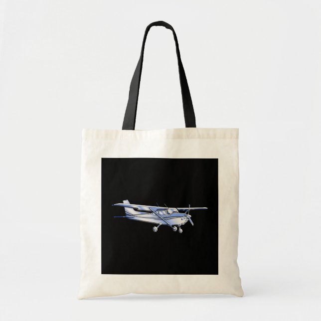 Bolso De Tela El clásico de la aviación Cessna Silhouette volar  (Frente)