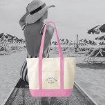 Bolso De Tela El Club Bach Azul Cresta Personalizada Despedida d<br><div class="desc">Las bolsas totte de El Club Bach son perfectas para tu fiesta de despedida de soltera con tema de club de playa. Cresta azul desgastada personalizada de bach club con broches rosados. Personaliza con los detalles de tu despedida de soltera... año, playa y destino. Perfecta para una fiesta de despedida...</div>