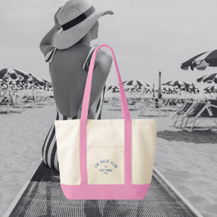 Bolso De Tela El Club Bach Azul Cresta Personalizada Despedida d