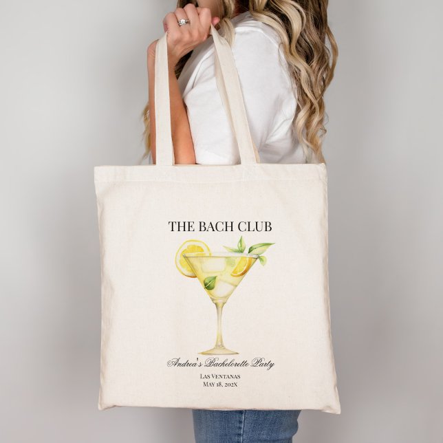 Bolso De Tela El Club Social Bach Lemon Cocktail Bridesmaid (Subido por el creador)