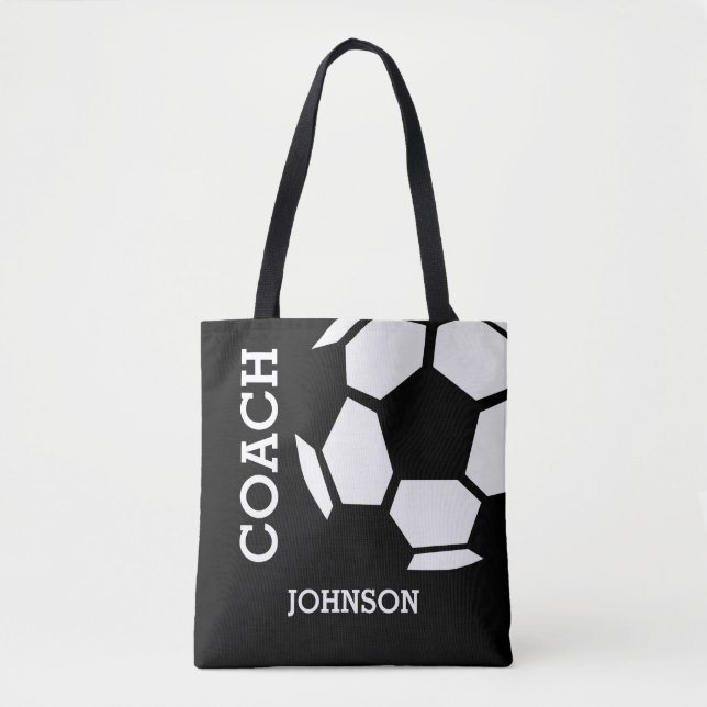 Bolso De Tela El coche del fútbol personalizado se divierte (Anverso)