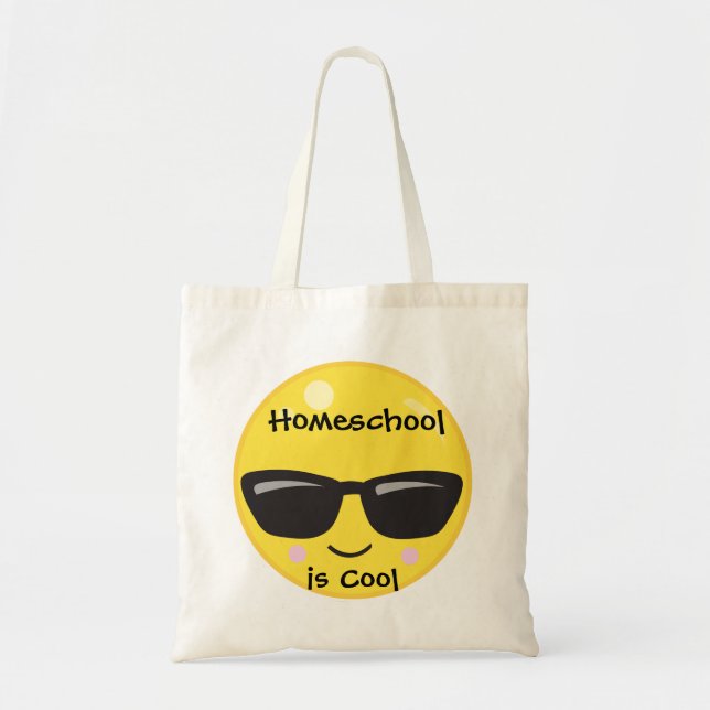 Bolso De Tela El colegio de Emoji amarilla es Guay (Frente)
