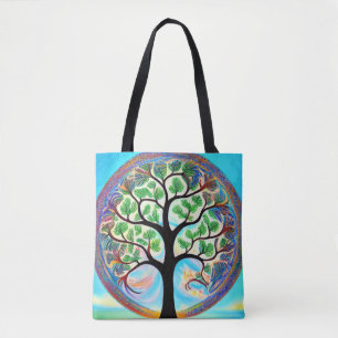 Bolso De Tela El colorido árbol de la vida tote bag