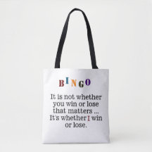 El colorido Bingo Diciendo Gracioso, Ganar Perdida