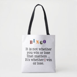 Bolso De Tela El colorido Bingo Diciendo Gracioso, Ganar Perdida