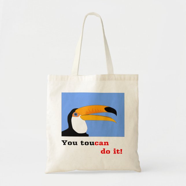 Bolso De Tela El cómico personalizado Toucan pájaro chiste de co (Frente)