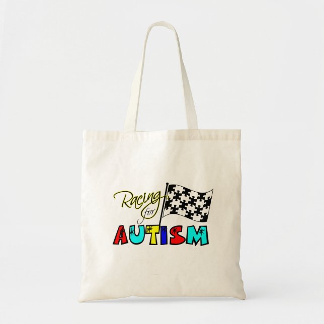 Bolso De Tela El competir con para el autismo - tote (Frente)