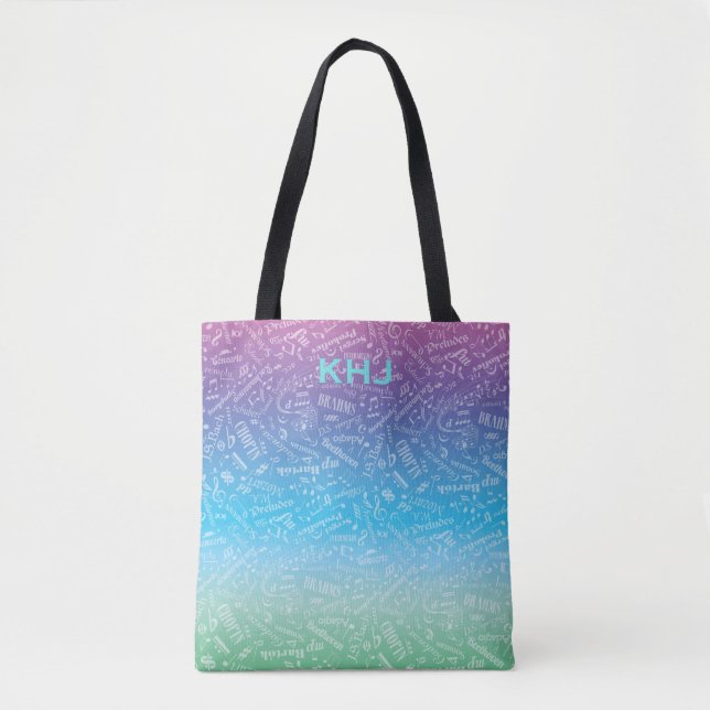 Bolso De Tela El compositor musical clásico Rainbow (Anverso)