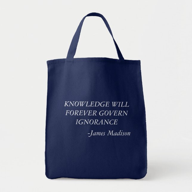 Bolso De Tela El conocimiento gobernará para siempre el tote de (Frente)