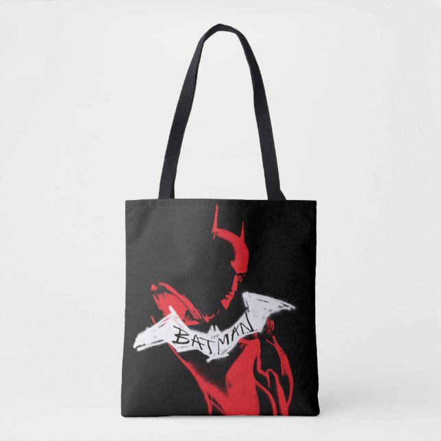 Bolso De Tela El contorno de la pintura con aerosol de Batman (Anverso)