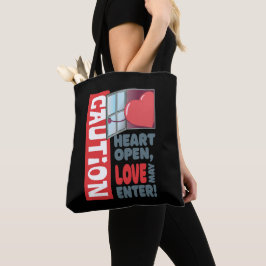 Bolso De Tela El corazón abierto, el amor puede entrar (El día d