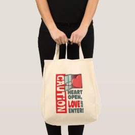 Bolso De Tela El corazón abierto, el amor puede entrar (El día d