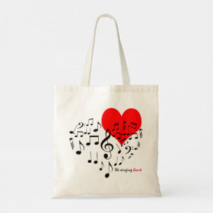 Bolso De Tela El corazón cantante romántico