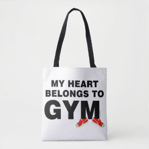 Bolso De Tela El Corazón Pertenece Al Gimnasio
