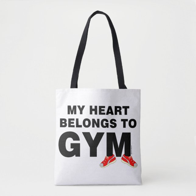 Bolso De Tela El Corazón Pertenece Al Gimnasio (Anverso)