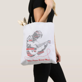 Bolso De Tela El corazón toca primero | Arte de tipografía de gu