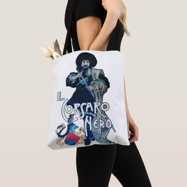 BOLSO DE TELA EL CORSARIO NEGRO (Detalle)