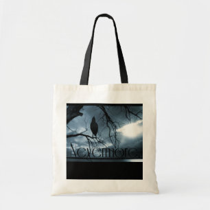 Bolso De Tela El cuervo - nunca más rayos de sol y azul del