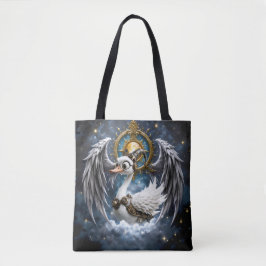 Bolso De Tela El curioso cisne de relojería.