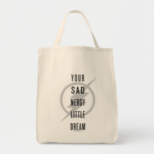 Bolso De Tela El   de destello "su pequeño sueño Nerdy triste "