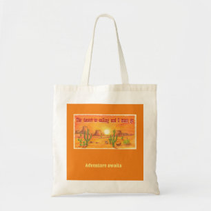 Bolso De Tela El desierto está llamando personalizado el paisaje