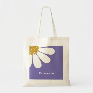 Bolso De Tela el desing floral Margarita-blanco personaliza