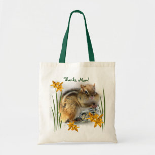 Bolso De Tela El día de la madre del Chipmunk
