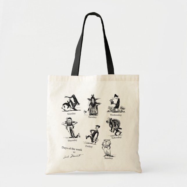 Bolso De Tela El día de la semana (Frente)