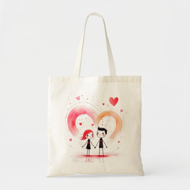 Bolso De Tela El día de San Valentín 2025 (Frente)