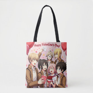 BOLSO DE TELA EL DÍA DE SAN VALENTÍN ANIME TOTE BAG