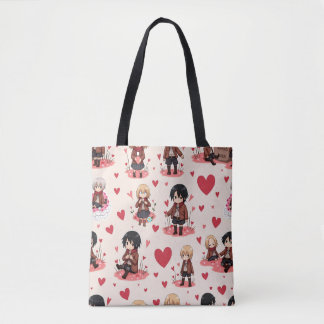 BOLSO DE TELA EL DÍA DE SAN VALENTÍN ANIME TOTE BAG