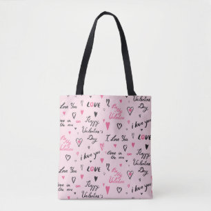 Bolso De Tela El día de San Valentín: Antecedentes de 'Te Amo'.