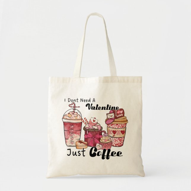 Bolso De Tela El día de San Valentín Coffee Funny (Frente)