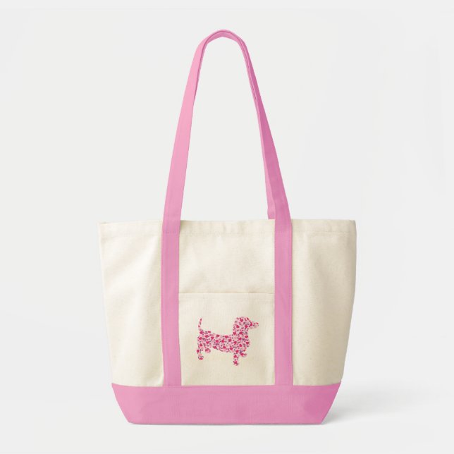 Bolso De Tela El día de San Valentín Dachshund (Frente)