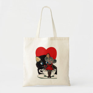 Bolso De Tela El día de San Valentín de época, corazón de la Cop