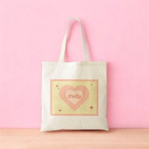 Bolso De Tela El día de San Valentín de patrones de contraste de