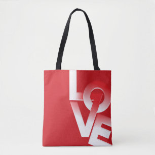 Bolso De Tela El día de San Valentín de tipografía de amor