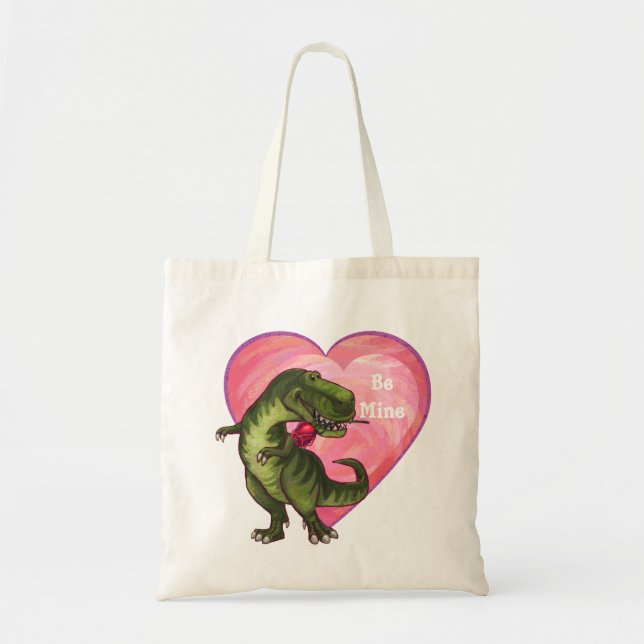 Bolso De Tela El día de San Valentín de Tyrannosaurus (Frente)