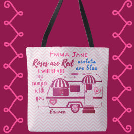 Bolso De Tela El día de San Valentín de Viajes de Camper Vintage