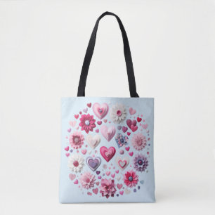 Bolso De Tela El día de San Valentín floral