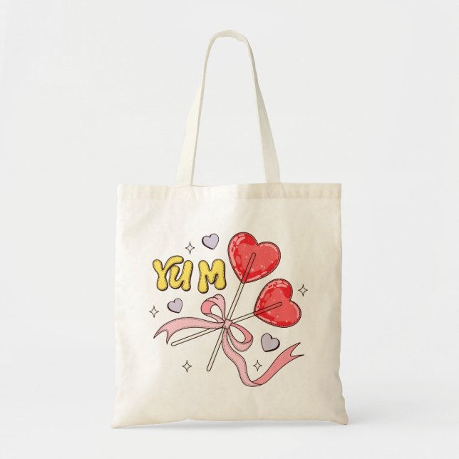 Bolso De Tela El día de San Valentín Heart Lollipop (Frente)