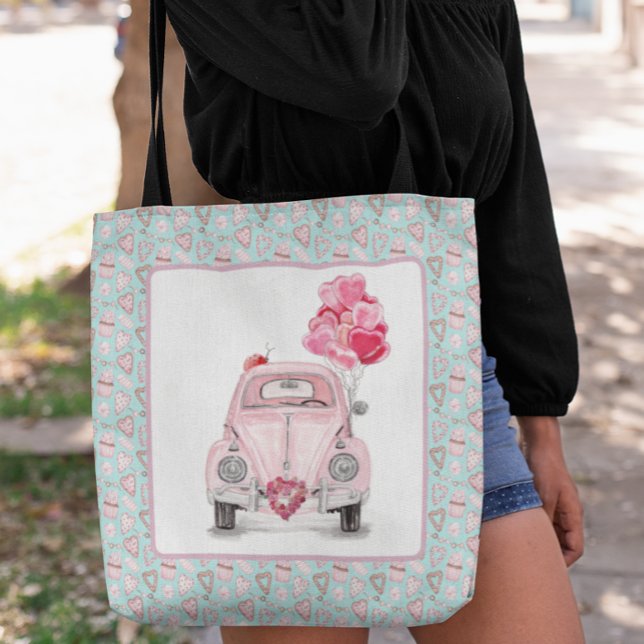 Bolso De Tela El día de San Valentín Love Bug Cute Car (Subido por el creador)