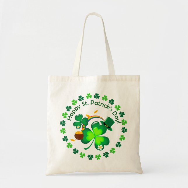 Bolso De Tela El día de St Patrick feliz (Frente)