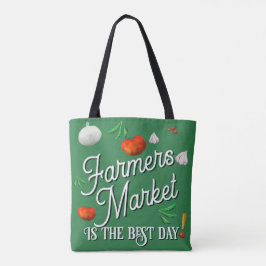 Bolso De Tela El día del mercado de agricultores es el mejor día