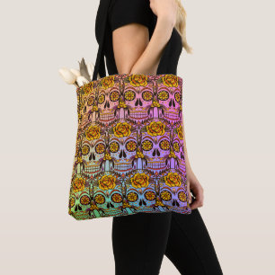 Bolso De Tela El día en que la calavera del azúcar muerto se mag